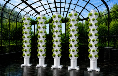 Cultivo vertical PLANNTA em uma fazenda urbana